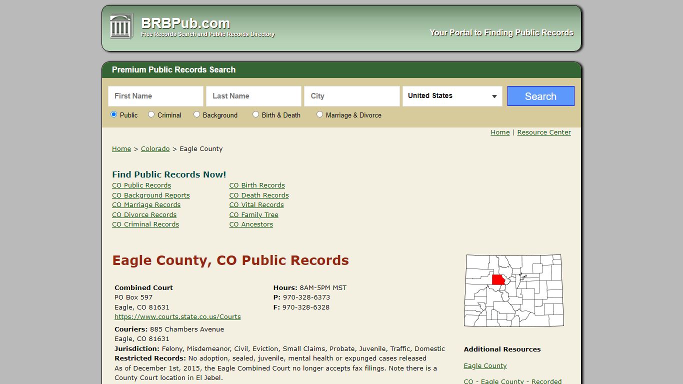 Eagle County Public Records | Search Colorado Government ...