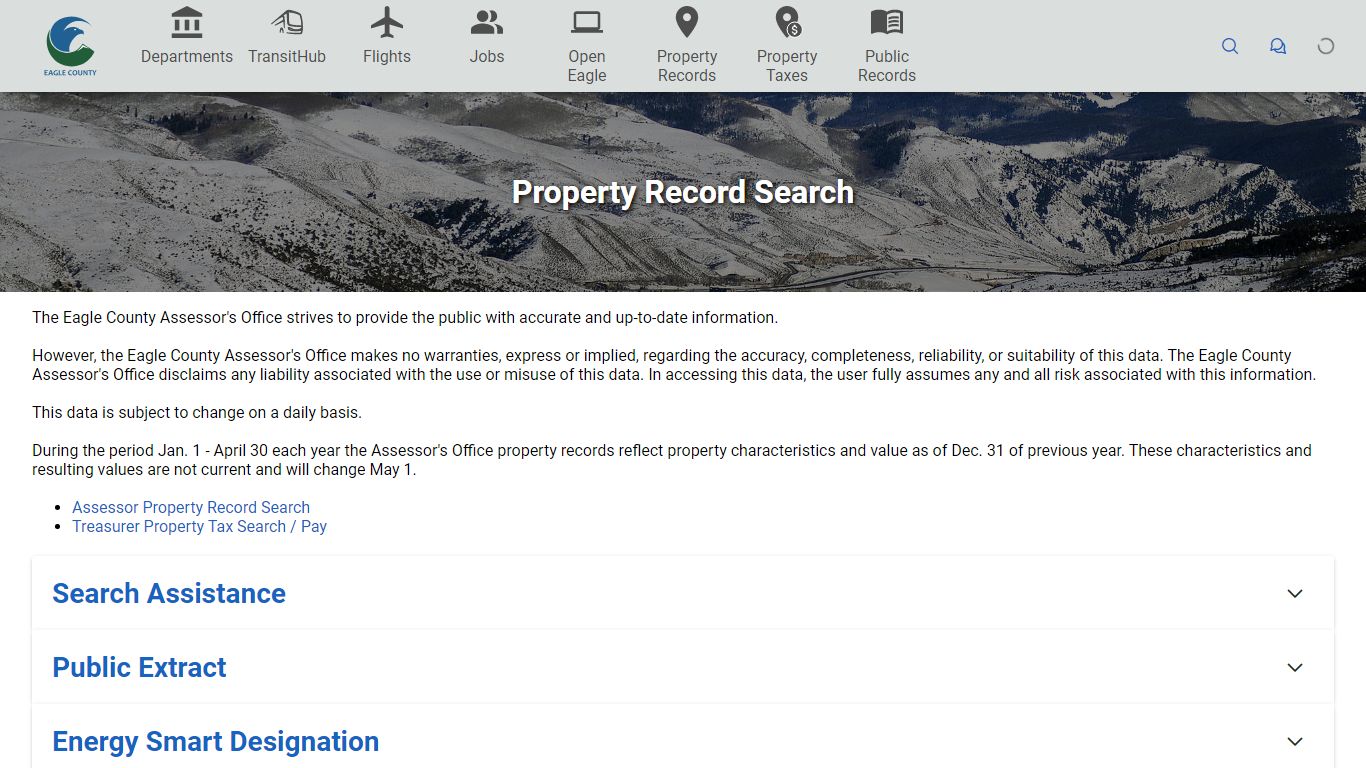 Property Record Search - Eagle County